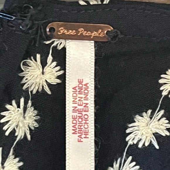 FREE PEOPLE JUNI CRISSCROSS BACK MINI DRESS IN BLACK NWT WOMEN'S SIZE MEDIUM‎ - Picture 14 of 16